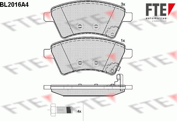 FTE 9010602 - Гальмівні колодки, дискові гальма autocars.com.ua