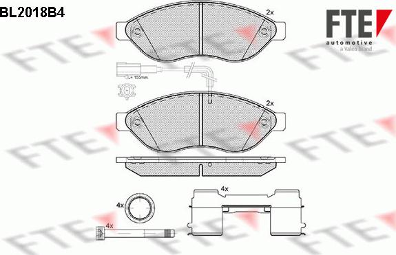 FTE 9010605 - Тормозные колодки, дисковые, комплект avtokuzovplus.com.ua