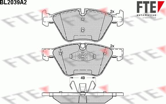 FTE 9010625 - Гальмівні колодки, дискові гальма autocars.com.ua