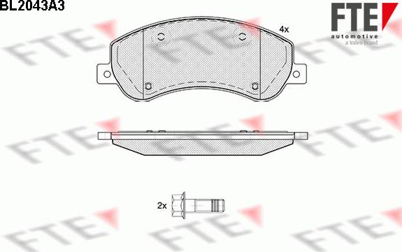 FTE 9010628 - Гальмівні колодки, дискові гальма autocars.com.ua