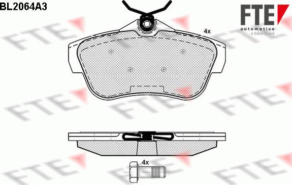 FTE 9010647 - Гальмівні колодки, дискові гальма autocars.com.ua