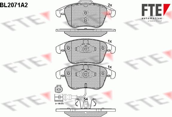 FTE 9010655 - Тормозные колодки, дисковые, комплект avtokuzovplus.com.ua