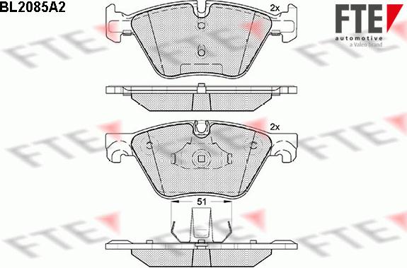 FTE 9010669 - Гальмівні колодки, дискові гальма autocars.com.ua