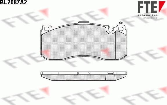 FTE 9010671 - Тормозные колодки, дисковые, комплект avtokuzovplus.com.ua