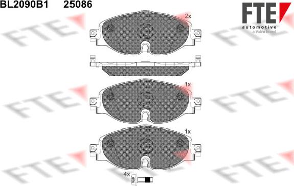 FTE 9010675 - Тормозные колодки, дисковые, комплект avtokuzovplus.com.ua