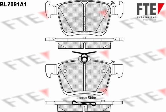 FTE BL2091A1 - Тормозные колодки, дисковые, комплект autodnr.net