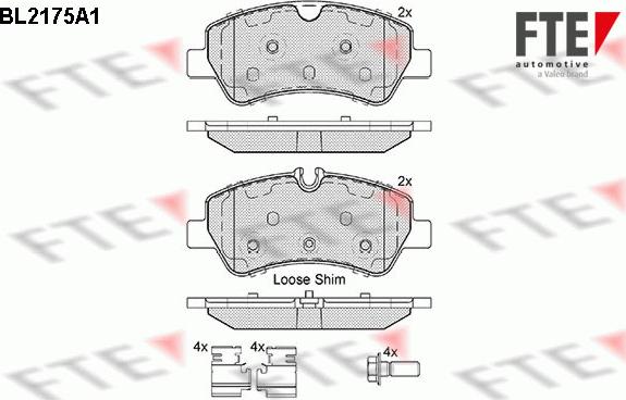 FTE 9010693 - Гальмівні колодки, дискові гальма autocars.com.ua