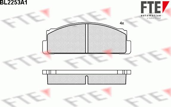 FTE BL2253A1 - Тормозные колодки, дисковые, комплект avtokuzovplus.com.ua