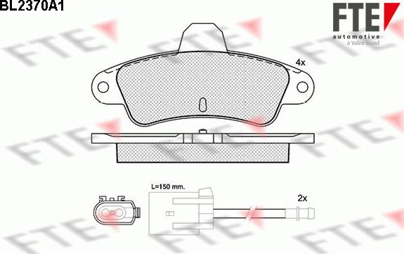 FTE 9010713 - Тормозные колодки, дисковые, комплект avtokuzovplus.com.ua