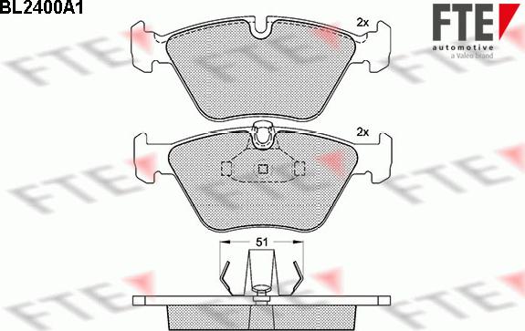 FTE 9010720 - Тормозные колодки, дисковые, комплект autodnr.net