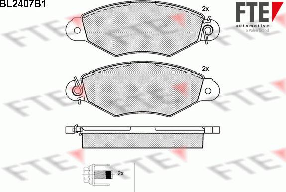 FTE 9010723 - Тормозные колодки, дисковые, комплект avtokuzovplus.com.ua