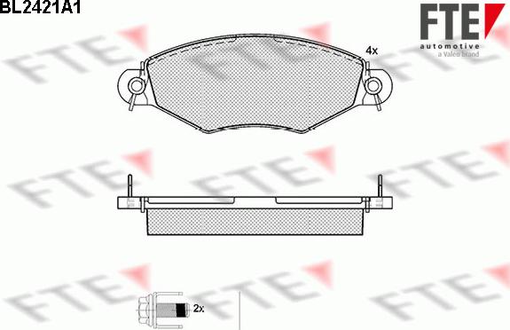 FTE 9010725 - Тормозные колодки, дисковые, комплект avtokuzovplus.com.ua