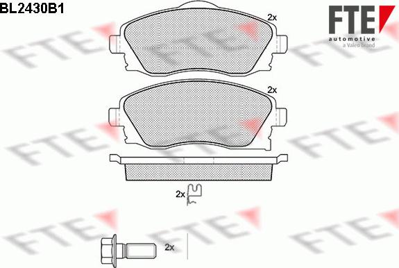 FTE 9010730 - Тормозные колодки, дисковые, комплект autodnr.net