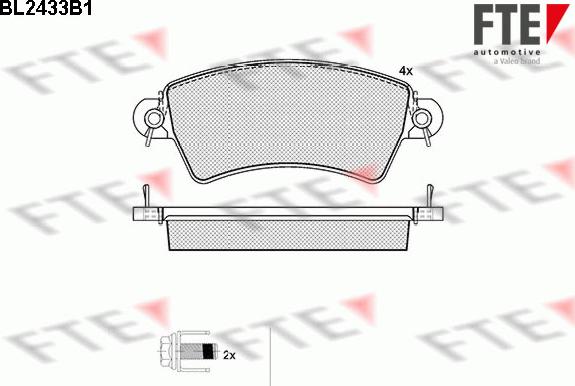 FTE 9010733 - Тормозные колодки, дисковые, комплект avtokuzovplus.com.ua