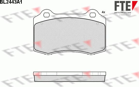 FTE BL2443A1 - Тормозные колодки, дисковые, комплект avtokuzovplus.com.ua