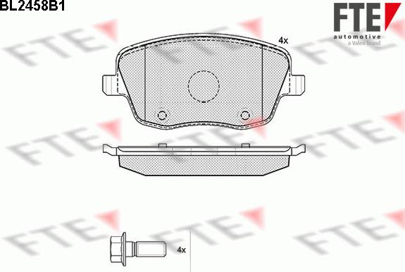 FTE BL2458B1 - Гальмівні колодки, дискові гальма autocars.com.ua