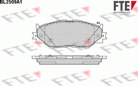 FTE 9010771 - Гальмівні колодки, дискові гальма autocars.com.ua