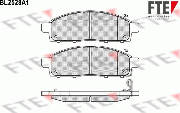 FTE BL2528A1 - Тормозные колодки, дисковые, комплект autodnr.net