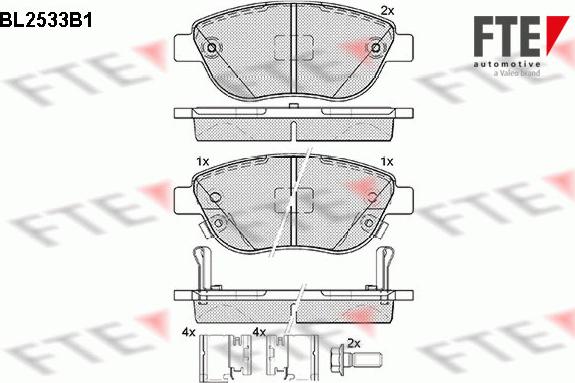 FTE BL2533B1 - Гальмівні колодки, дискові гальма autocars.com.ua