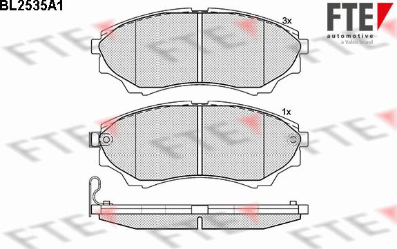 FTE 9010787 - Гальмівні колодки, дискові гальма autocars.com.ua