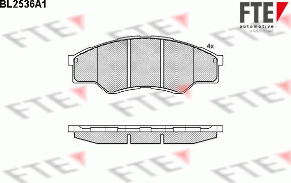 FTE 9010788 - Тормозные колодки, дисковые, комплект avtokuzovplus.com.ua