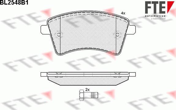 FTE 9010800 - Гальмівні колодки, дискові гальма autocars.com.ua