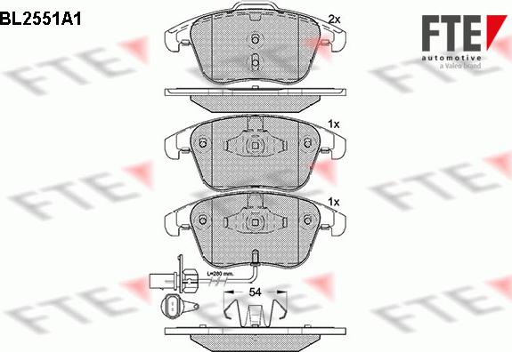 FTE 9010804 - Гальмівні колодки, дискові гальма autocars.com.ua