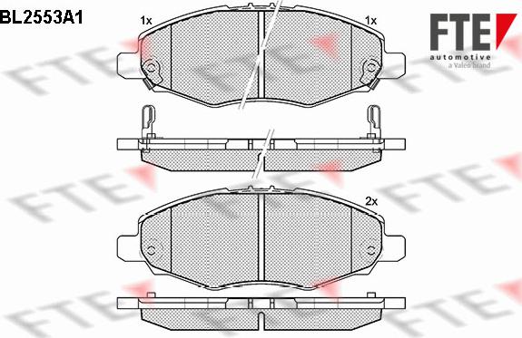 FTE 9010807 - Гальмівні колодки, дискові гальма autocars.com.ua