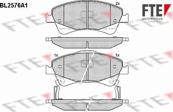 FTE 9010827 - Гальмівні колодки, дискові гальма autocars.com.ua