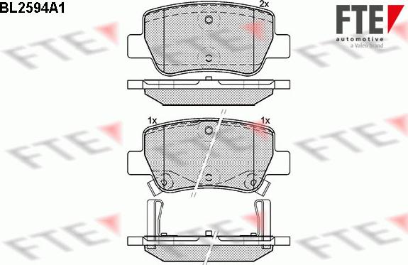 FTE 9010845 - Тормозные колодки, дисковые, комплект avtokuzovplus.com.ua