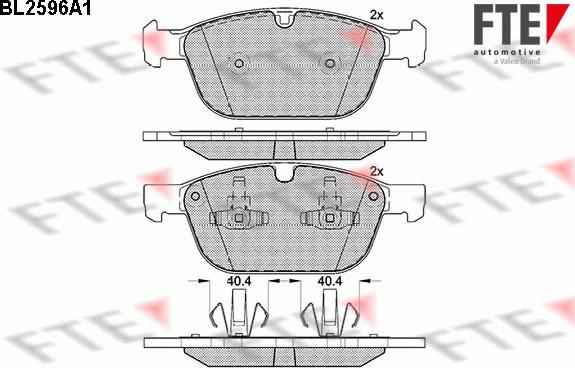 FTE BL2596A1 - Тормозные колодки, дисковые, комплект avtokuzovplus.com.ua