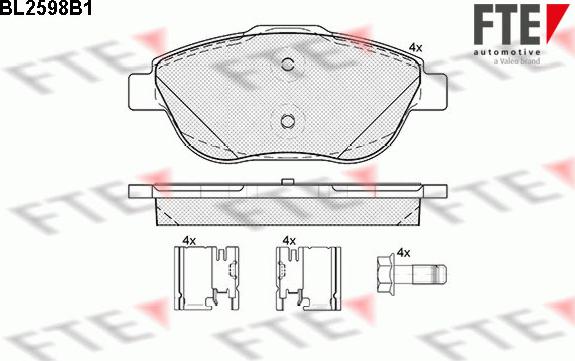 FTE 9010850 - Гальмівні колодки, дискові гальма autocars.com.ua