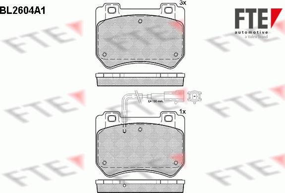 FTE BL2604A1 - Гальмівні колодки, дискові гальма autocars.com.ua