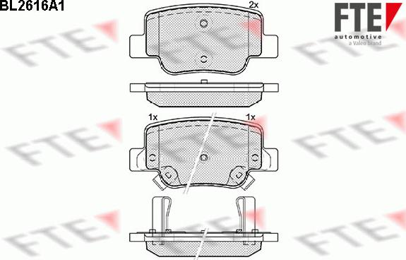 FTE 9010864 - Гальмівні колодки, дискові гальма autocars.com.ua