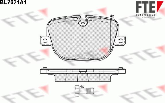 FTE 9010869 - Гальмівні колодки, дискові гальма autocars.com.ua