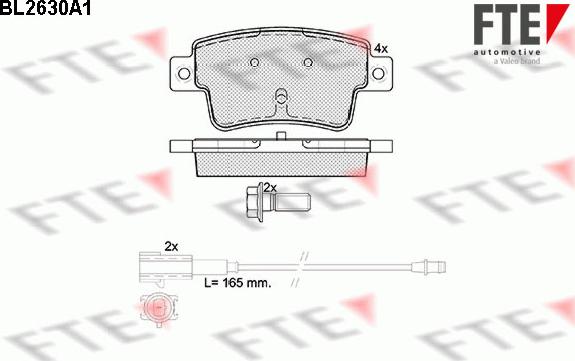 FTE 9010877 - Гальмівні колодки, дискові гальма autocars.com.ua