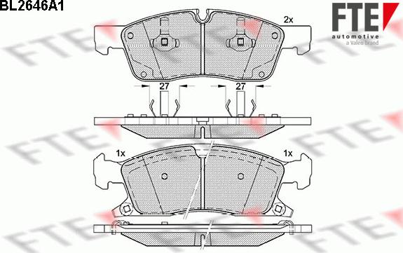 FTE 9010889 - Тормозные колодки, дисковые, комплект avtokuzovplus.com.ua