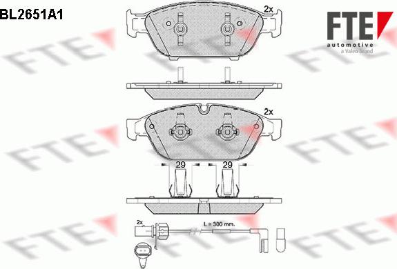 FTE BL2651A1 - Гальмівні колодки, дискові гальма autocars.com.ua