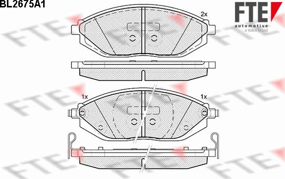 FTE BL2675A1 - Тормозные колодки, дисковые, комплект autodnr.net