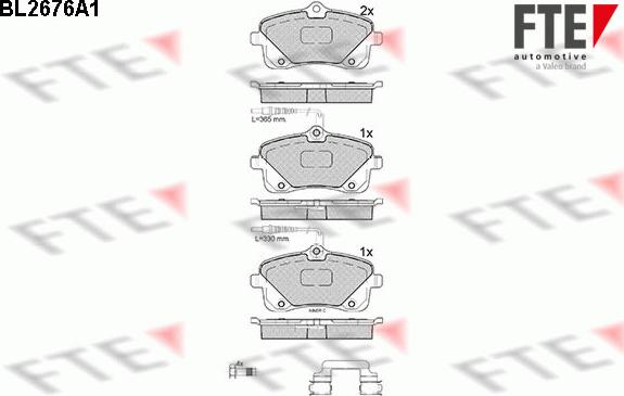 FTE 9010911 - Гальмівні колодки, дискові гальма autocars.com.ua