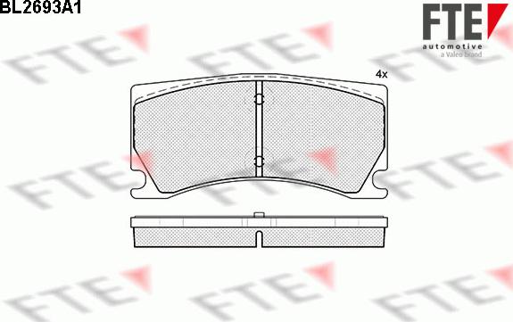 FTE 9010922 - Тормозные колодки, дисковые, комплект autodnr.net