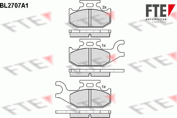 FTE BL2707A1 - Гальмівні колодки, дискові гальма autocars.com.ua