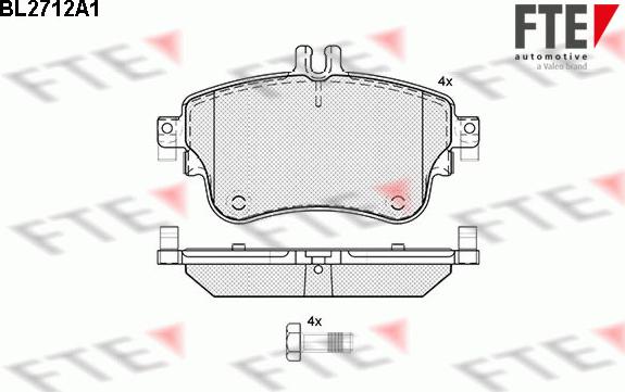 FTE 9010938 - Гальмівні колодки, дискові гальма autocars.com.ua