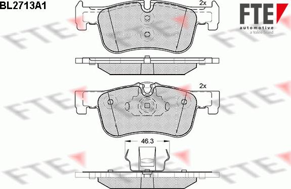 FTE 9010939 - Тормозные колодки, дисковые, комплект avtokuzovplus.com.ua