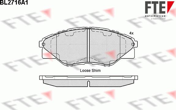 FTE 9010941 - Тормозные колодки, дисковые, комплект avtokuzovplus.com.ua