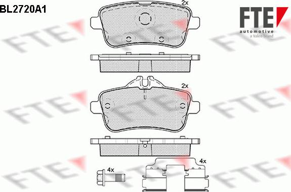 FTE 9010944 - Гальмівні колодки, дискові гальма autocars.com.ua