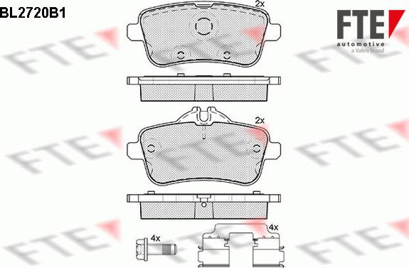 FTE 9010945 - Тормозные колодки, дисковые, комплект avtokuzovplus.com.ua