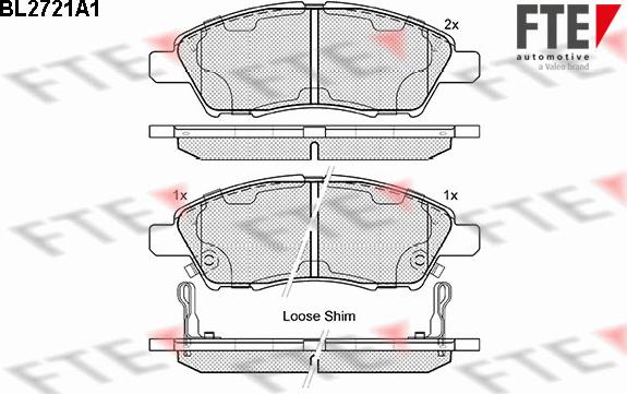 FTE BL2721A1 - Гальмівні колодки, дискові гальма autocars.com.ua