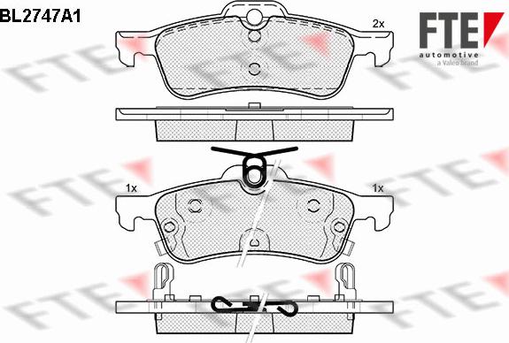 FTE 9010958 - Гальмівні колодки, дискові гальма autocars.com.ua