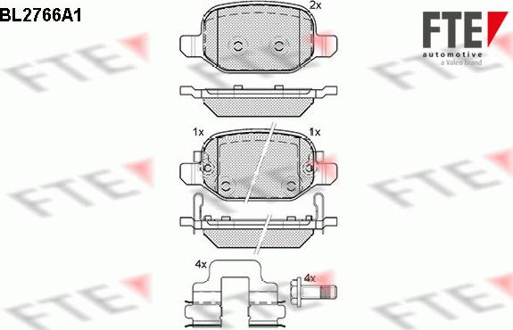 FTE 9010973 - Гальмівні колодки, дискові гальма autocars.com.ua